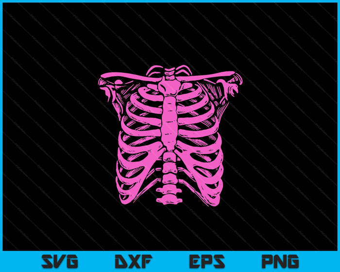 Halloween Pastel Pink Skeleton Rib Cage SVG PNG Digital Cutting Files Halloween Pastel Pink Skeleton Rib Cage SVG PNG Digital Cutting Files