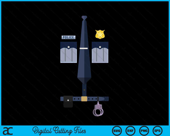 Halloween Policeman Costume Halloween Police Officer Costume SVG PNG Digital Printable Files Halloween Policeman Costume Halloween Police Officer Costume SVG PNG Digital Printable Files