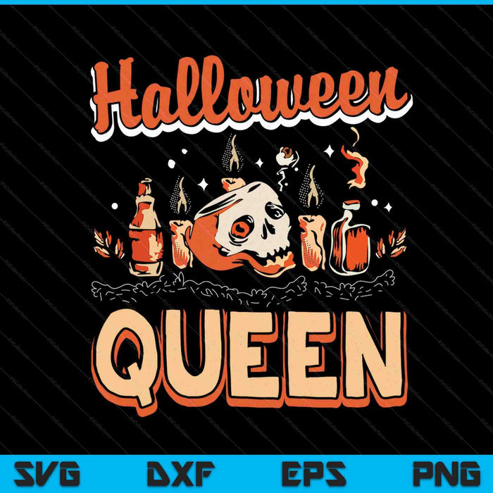 Ropa de cabeza de calavera de reina de Halloween para fiesta de Halloween SVG PNG cortando archivos imprimibles Ropa de cabeza de calavera de reina de Halloween para fiesta de Halloween SVG PNG cortando archivos imprimibles