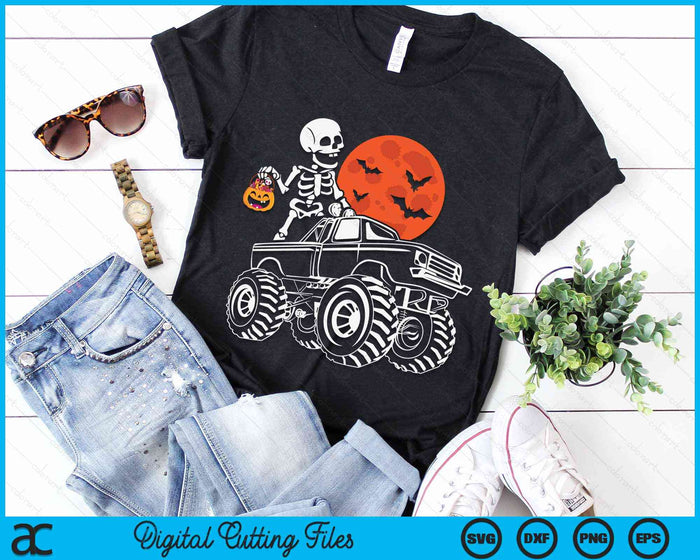 Halloween Skeleton Riding Monster Truck SVG PNG Digital Cutting Files Halloween Skeleton Riding Monster Truck SVG PNG Digital Cutting Files