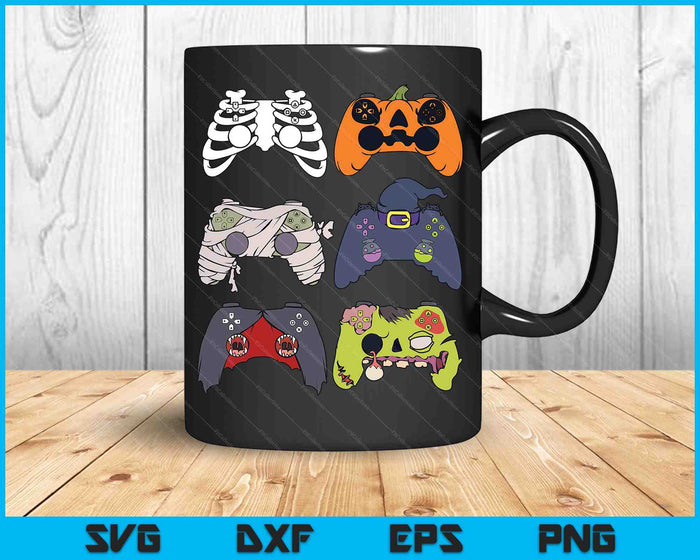 Halloween Esqueleto Zombie Controladores de juegos Momia SVG PNG Archivos de corte digital Halloween Esqueleto Zombie Controladores de juegos Momia SVG PNG Archivos de corte digital