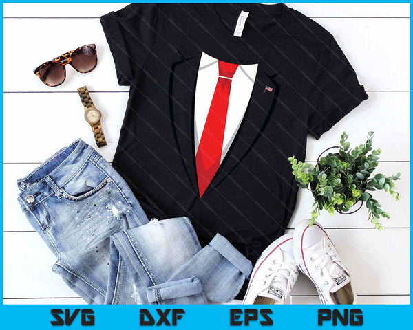 Halloween Trump Suit Shirt Us President Easy Costume SVG PNG Digital Printable Files