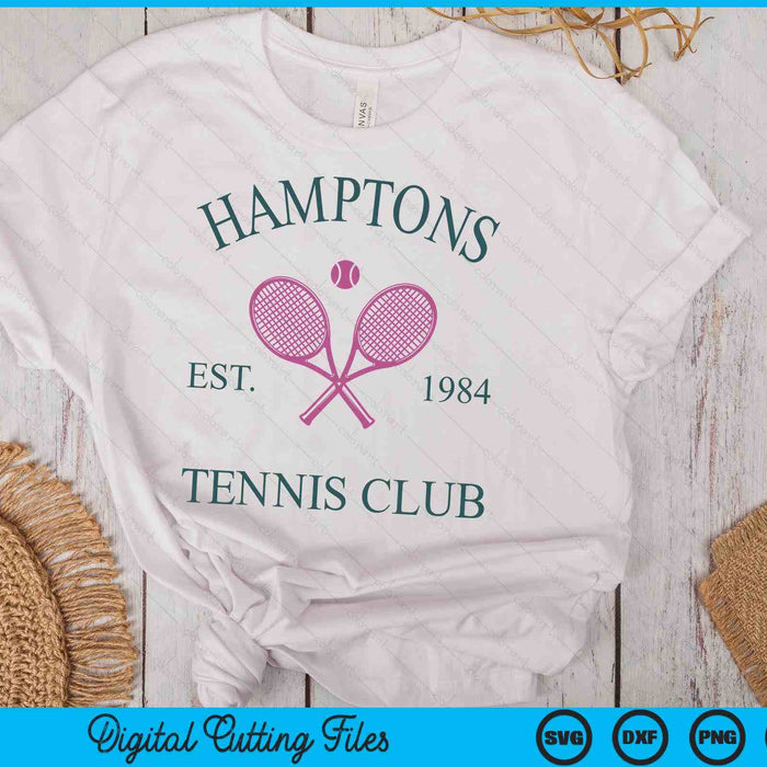 Hamptons Athletics California Tennis Club Racquet Prep SVG PNG Digital Cutting Files
