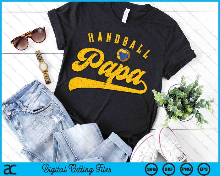 Handball Papa SVG PNG Digital Cutting File Handball Papa SVG PNG Digital Cutting File