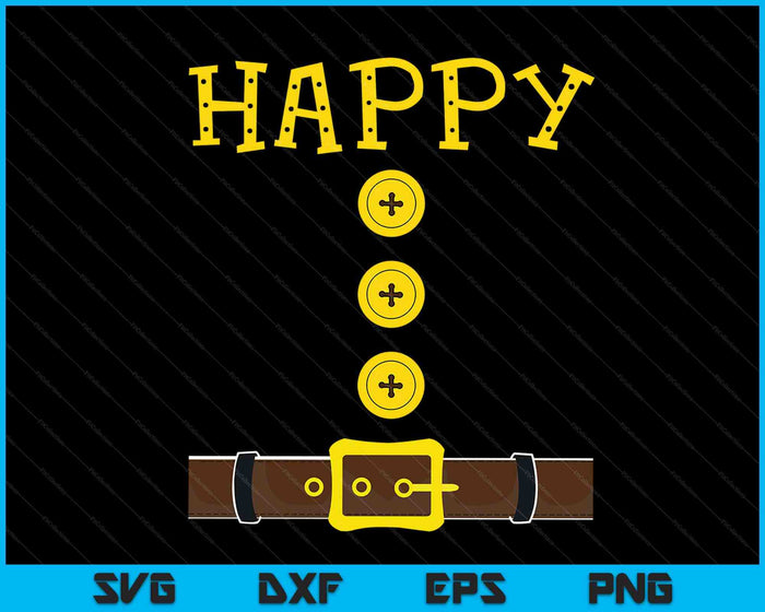 Happy Dwarf Halloween Costume SVG PNG Digital Cutting Files Happy Dwarf Halloween Costume SVG PNG Digital Cutting Files