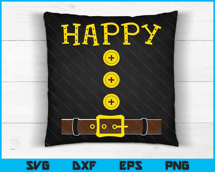 Happy Dwarf Halloween Costume SVG PNG Digital Cutting Files Happy Dwarf Halloween Costume SVG PNG Digital Cutting Files