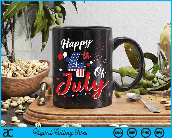 Happy 4 juli Cool Independence Day patriottische Amerikaanse SVG PNG digitale afdrukbare bestanden Happy 4 juli Cool Independence Day patriottische Amerikaanse SVG PNG digitale afdrukbare bestanden