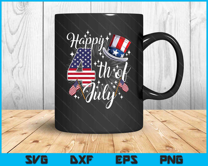 Happy 4th Of July Patriotic American Flag Usa SVG PNG Digital Printable Files Happy 4th Of July Patriotic American Flag Usa SVG PNG Digital Printable Files