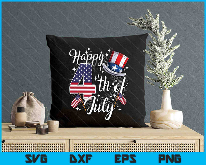 Happy 4th Of July Patriotic American Flag Usa SVG PNG Digital Printable Files Happy 4th Of July Patriotic American Flag Usa SVG PNG Digital Printable Files