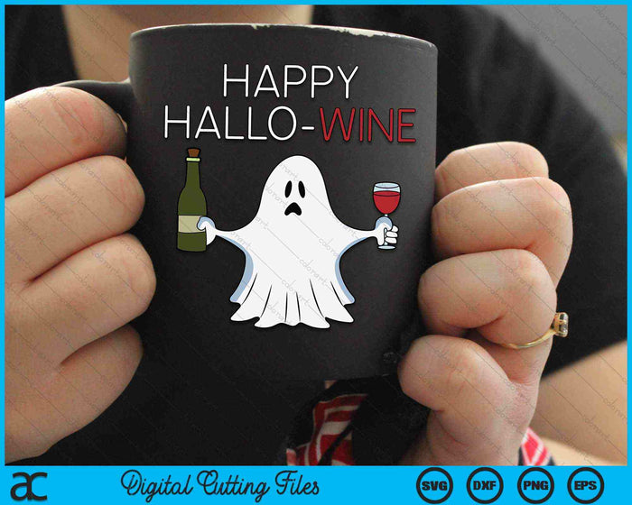 Happy Hallo WINE Halloween Wine SVG PNG Digital Cutting Files Happy Hallo WINE Halloween Wine SVG PNG Digital Cutting Files