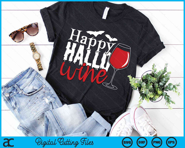 Happy Hallo Wine Halloween Costumes SVG PNG Digital Cutting Files Happy Hallo Wine Halloween Costumes SVG PNG Digital Cutting Files