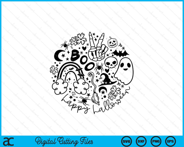Happy Halloween Boo SVG PNG Digital Cutting Files