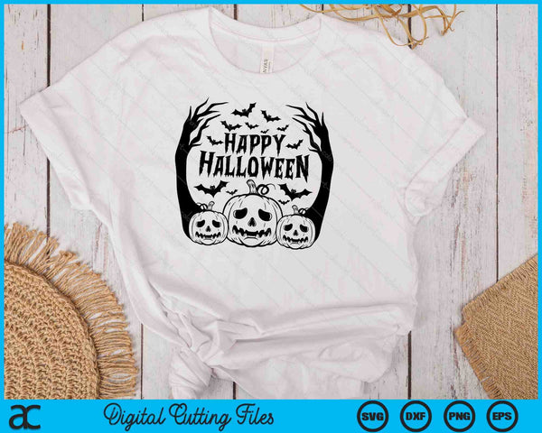 Happy Halloween Pumpkin SVG PNG Digital Cutting Files