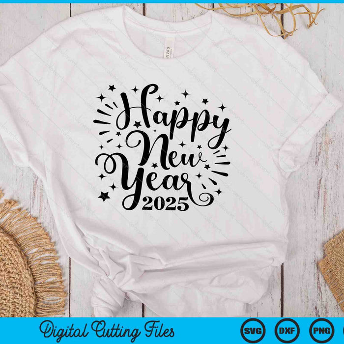 Happy New Year 2025 SVG PNG Digital Cutting Files