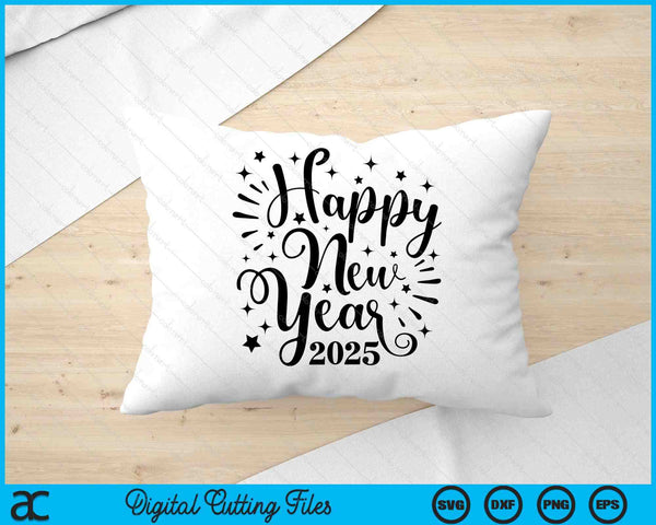 Happy New Year 2025 SVG PNG Digital Cutting Files