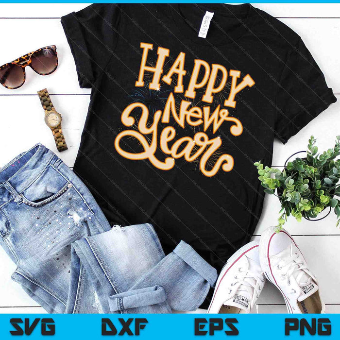 Happy New Year New Years Eve Party SVG PNG Digital Cutting Files