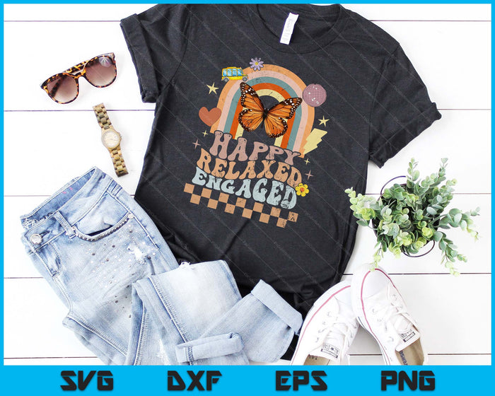 Happy Relaxed Engaged Aba Behavior Analyst Special Education SVG PNG Digital Cutting Files Happy Relaxed Engaged Aba Behavior Analyst Special Education SVG PNG Digital Cutting Files
