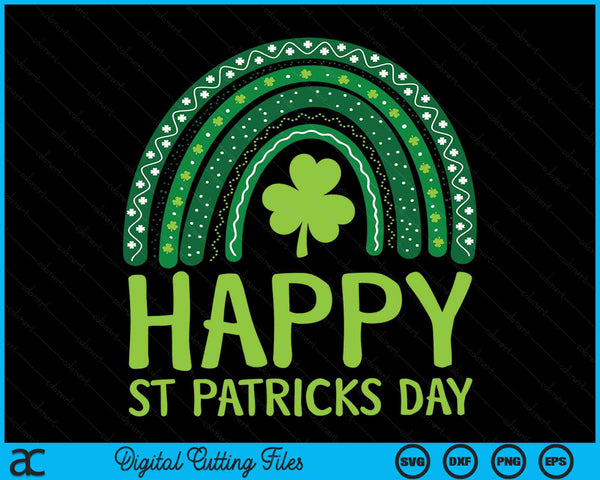 Happy St Saint Patrick's Day Rainbow SVG PNG Digital Files