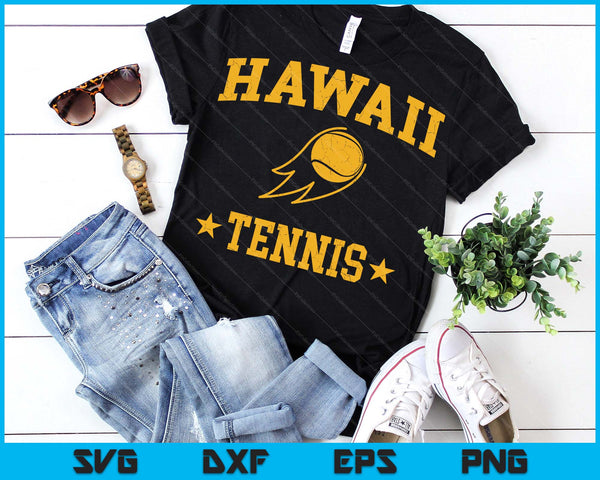 Hawaii Rapids Tennis Vintage Gameday Retro Tennis Lover SVG PNG Digital Printable Files