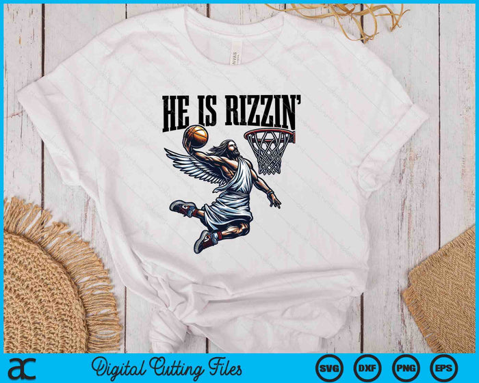 He Is Rizzin Basketball Jesus Retro Easter Christian SVG PNG Digital Printable Files He Is Rizzin Basketball Jesus Retro Easter Christian SVG PNG Digital Printable Files