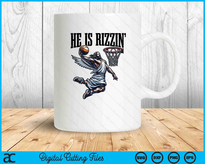 He Is Rizzin Basketball Jesus Retro Easter Christian SVG PNG Digital Printable Files He Is Rizzin Basketball Jesus Retro Easter Christian SVG PNG Digital Printable Files