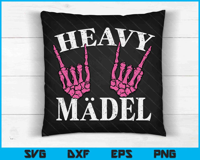 Heavy Girl Metal Fan Rocker Biker Metal Gift SVG PNG Digital Cutting Files