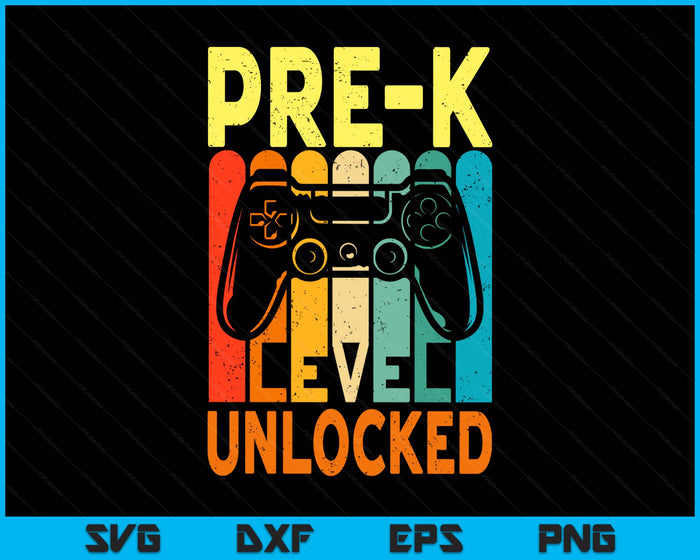 Hello Pre-K Level Unlocked Video Game Back To School SVG PNG Digital Printable Files Hello Pre-K Level Unlocked Video Game Back To School SVG PNG Digital Printable Files