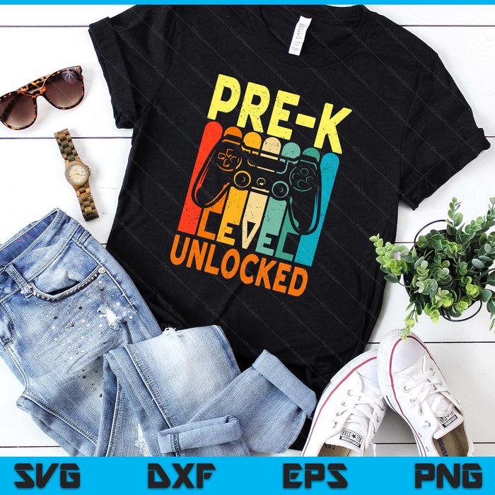 Hello Pre-K Level Unlocked Video Game Back To School SVG PNG Digital Printable Files Hello Pre-K Level Unlocked Video Game Back To School SVG PNG Digital Printable Files