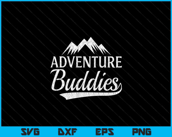 Hiking Mountains Adventure Buddies Couples SVG PNG Digital Cutting Files