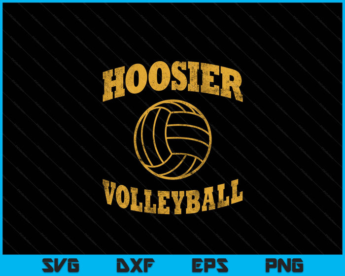 Hoosier Volleyball Classic Vintage Distressed SVG PNG Digital Cutting Files Hoosier Volleyball Classic Vintage Distressed SVG PNG Digital Cutting Files