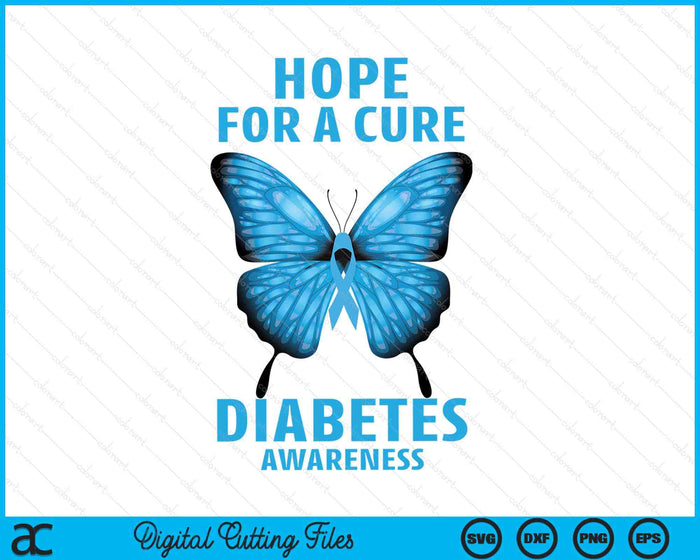 Hope For A Cure Diabetes Awareness SVG PNG Digital Cutting Files Hope For A Cure Diabetes Awareness SVG PNG Digital Cutting Files
