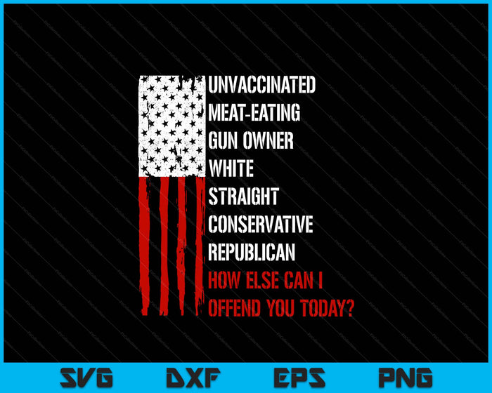 How Else Can I Offend You Today Funny Saying Quote USA Flag SVG PNG Digital Printable Files How Else Can I Offend You Today Funny Saying Quote USA Flag SVG PNG Digital Printable Files