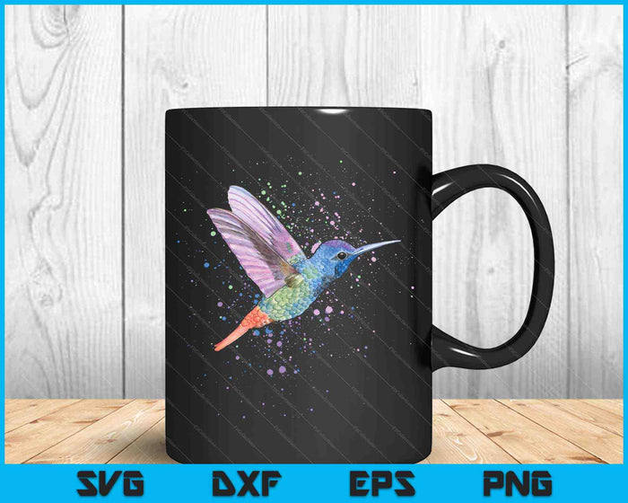 Hummingbird Watercolor Art Design SVG PNG Digital Cutting Files