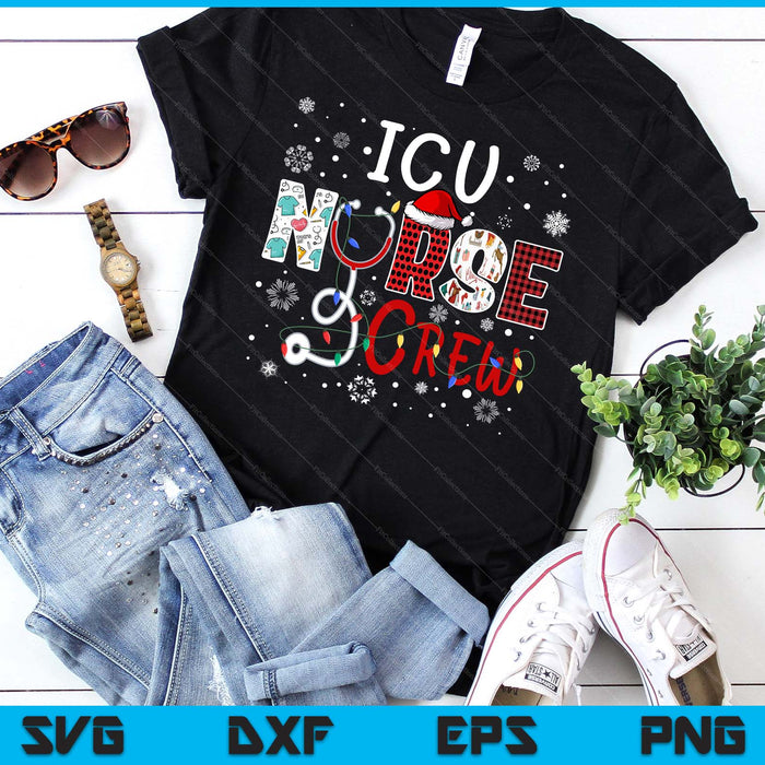 ICU Christmas Nurse Crew Funny Nursing Christmas Pattern SVG PNG Digital Printable Files ICU Christmas Nurse Crew Funny Nursing Christmas Pattern SVG PNG Digital Printable Files