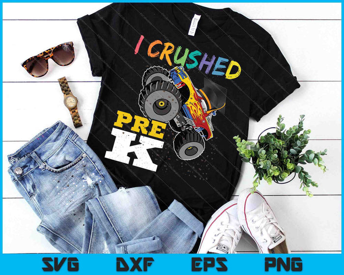 Aplasté la gorra de graduación de Pre-K Monster Truck SVG PNG cortando archivos imprimibles Aplasté la gorra de graduación de Pre-K Monster Truck SVG PNG cortando archivos imprimibles