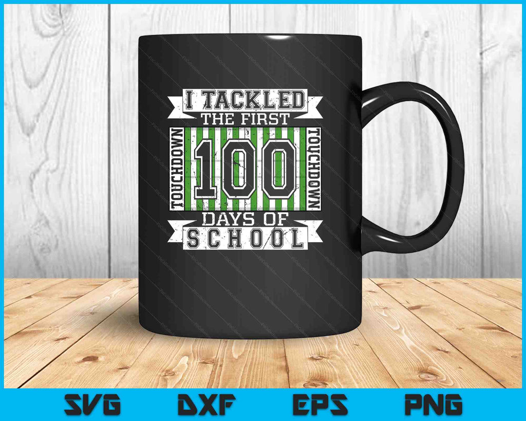 I Tackled The First 100 Days Of School Vintage Football SVG PNG Files ...