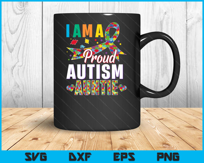 I'm A Proud Autism Auntie Awareness Puzzle Piece SVG PNG Digital Cutting Files I'm A Proud Autism Auntie Awareness Puzzle Piece SVG PNG Digital Cutting Files