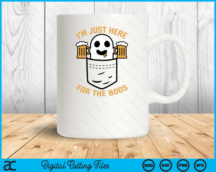 I'm Just Here For The Boos Cute Pocket Ghost Beer Halloween SVG PNG Digital Printable Files I'm Just Here For The Boos Cute Pocket Ghost Beer Halloween SVG PNG Digital Printable Files