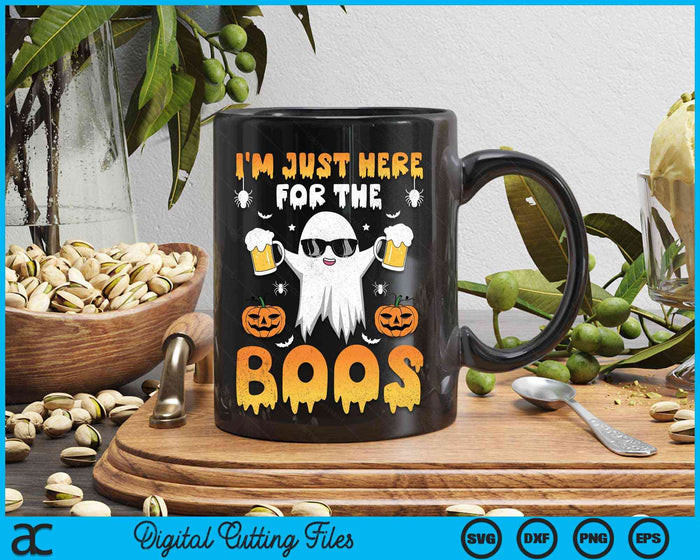 I'm Just Here For The Boos Funny Halloween Ghost Costume SVG PNG Digital Cutting Files I'm Just Here For The Boos Funny Halloween Ghost Costume SVG PNG Digital Cutting Files