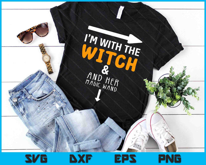 I'm With The Witch  Couples Costume For Halloween SVG PNG Digital Cutting Files I'm With The Witch  Couples Costume For Halloween SVG PNG Digital Cutting Files