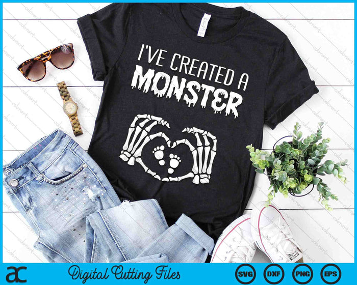 I've Created A Monster Halloween Mom Skeleton Pregnancy SVG PNG Digital Cutting Files I've Created A Monster Halloween Mom Skeleton Pregnancy SVG PNG Digital Cutting Files