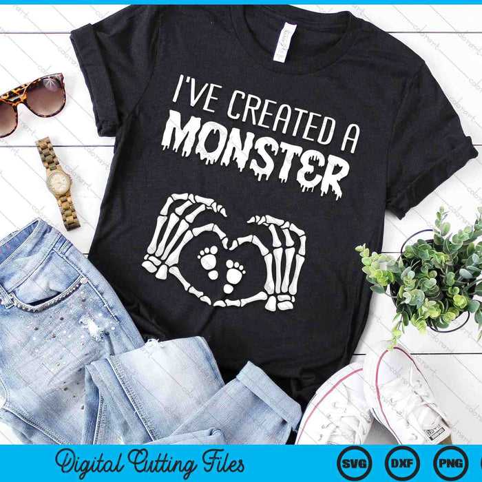 I've Created A Monster Halloween Mom Skeleton Pregnancy SVG PNG Digital Cutting Files I've Created A Monster Halloween Mom Skeleton Pregnancy SVG PNG Digital Cutting Files