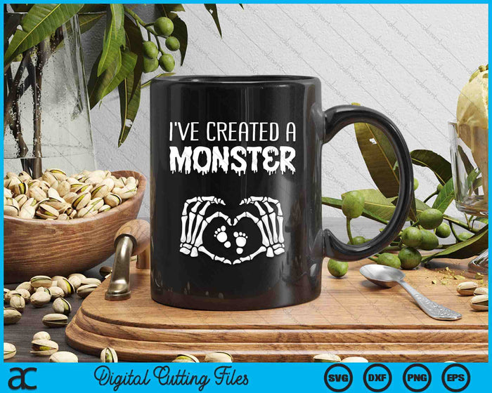 I've Created A Monster Halloween Mom Skeleton Pregnancy SVG PNG Digital Cutting Files I've Created A Monster Halloween Mom Skeleton Pregnancy SVG PNG Digital Cutting Files