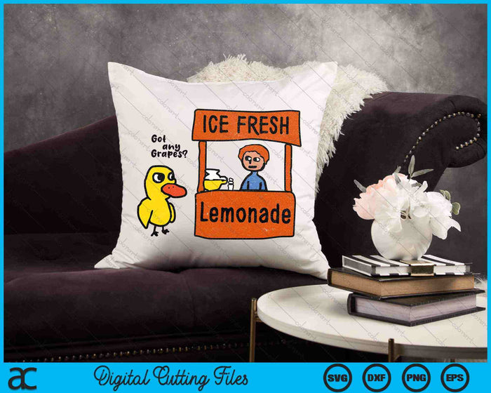 Ice Fresh Lemonade Got Any Grapes Duck SVG PNG Digital Cutting Files