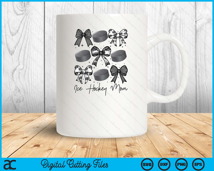 Ice Hockey Mom Coquette Bow Ice Hockey Season SVG PNG Digital Printable Files Ice Hockey Mom Coquette Bow Ice Hockey Season SVG PNG Digital Printable Files