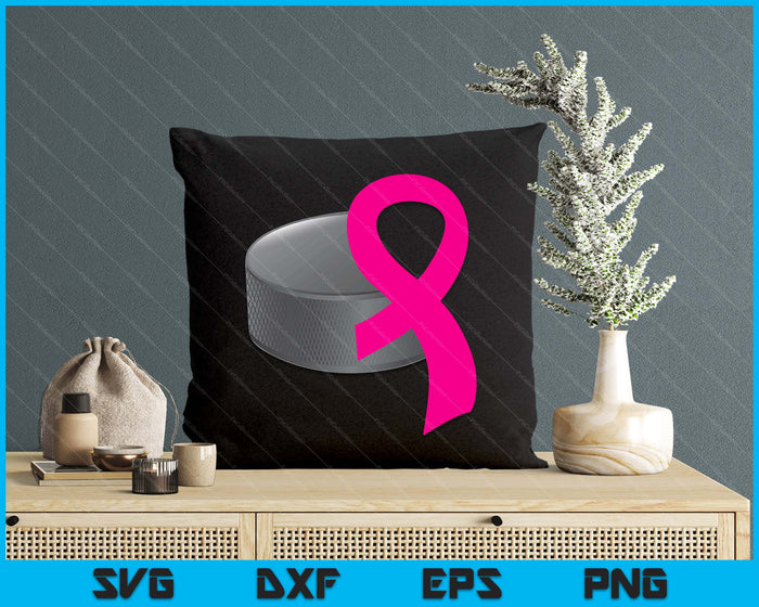 Ice Hockey Pink Ribbon Heart Cool Breast Cancer Awareness Gifts SVG PNG Cutting Printable Files Ice Hockey Pink Ribbon Heart Cool Breast Cancer Awareness Gifts SVG PNG Cutting Printable Files