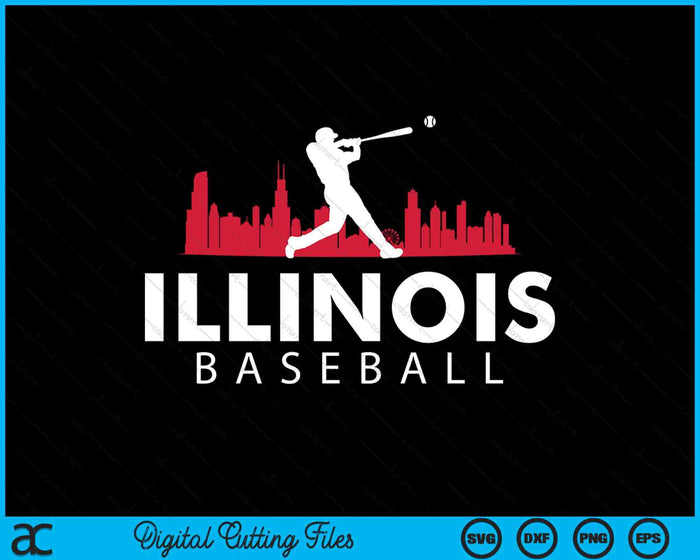 Illinois Baseball Vintage Minimalist Retro Baseball Lover SVG PNG Digital Printable Files Illinois Baseball Vintage Minimalist Retro Baseball Lover SVG PNG Digital Printable Files