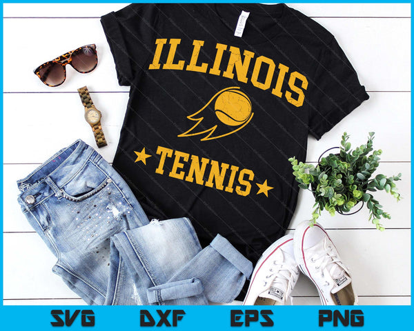 Illinois Rapids Tennis Vintage Gameday Retro Tennis Lover SVG PNG Digital Printable Files