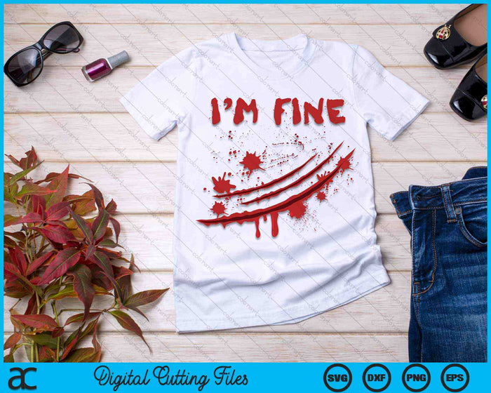 Estoy bien Halloween Blood Splatter SVG PNG Archivos de corte digital  Estoy bien Halloween Blood Splatter SVG PNG Archivos de corte digital