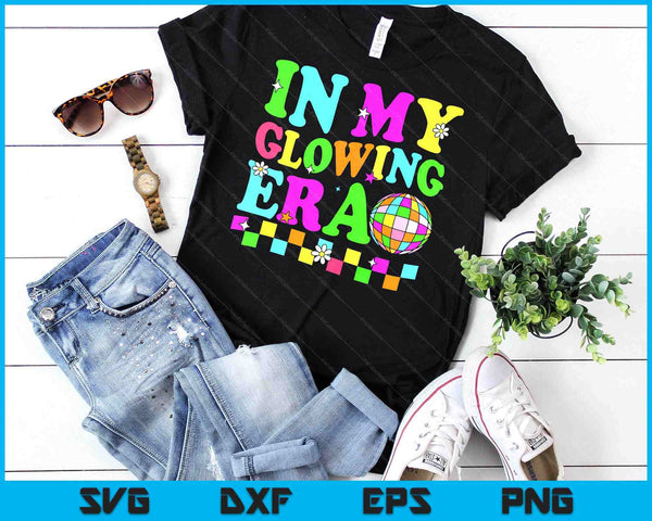 In My Glowing Era Tie Dye Bright Hello Summer Vacation Trips SVG PNG Digital Cutting Files